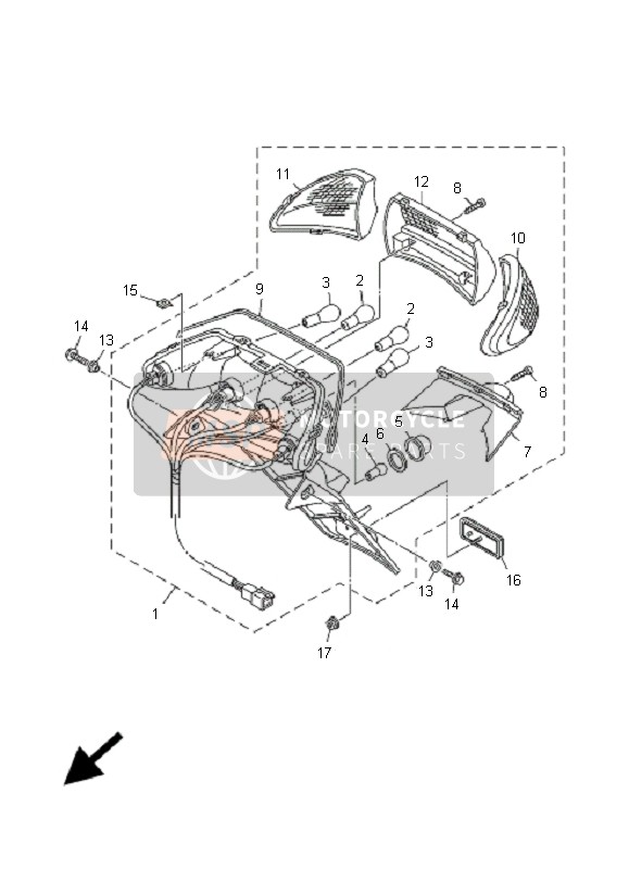 5GJ847210000, Cabochon,  De Feu Arr, Yamaha, 0